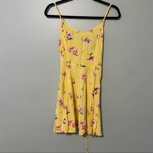 S Yellow Floral Forever 21 Sundress